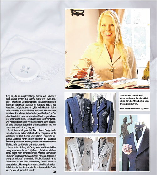 Firmenmode-Designerin Simone Plitzko will beweisen, dass Berufsbekleidung auch stilvoll sein kann. Das stellt sie vor Herausforderungen. Sie muss Kleider entwerfen, die jeder Figur passen, und wissen, wie hoch der Rockschlitz von russischem Hotelpersonal sein darf. Bei den Tirolern ist das einfacher: Hauptsache kein Schnickschnack. Firmenmode-Designerin Simone Plitzko will beweisen, dass Berufsbekleidung auch stilvoll sein kann. Das stellt sie vor Herausforderungen. Sie muss Kleider entwerfen, die jeder Figur passen, und wissen, wie hoch der Rockschlitz von russischem Hotelpersonal sein darf. Bei den Tirolern ist das einfacher: Hauptsache kein Schnickschnack.